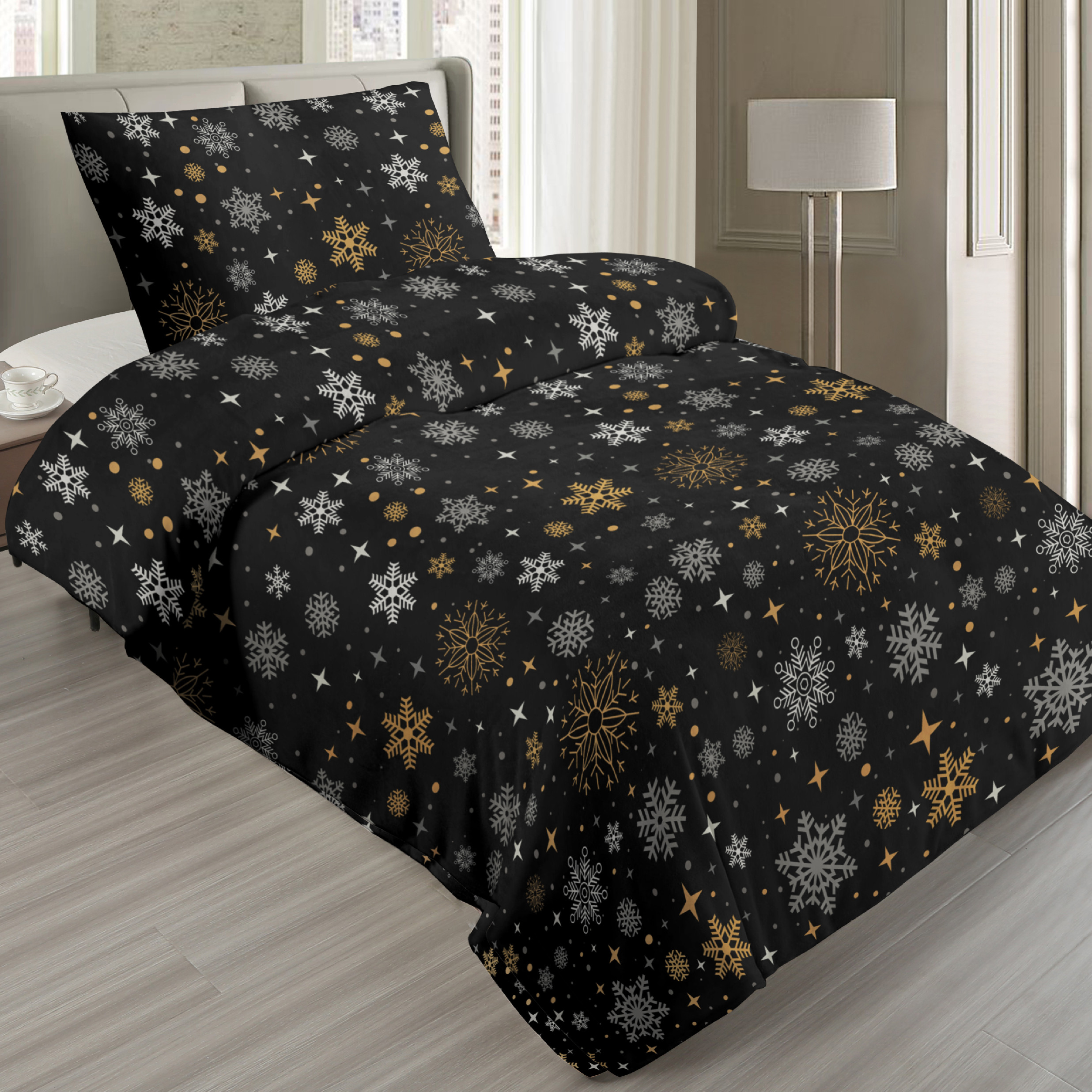 Fotografia produktu: myHOUSE MAGIC BLACK mikroplyšové obliečky