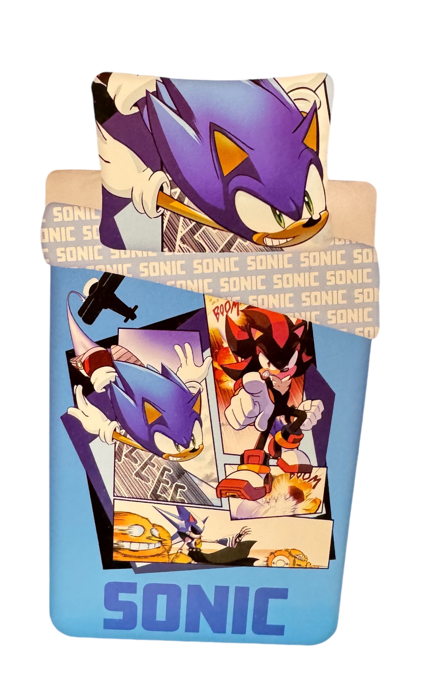 Fotografia produktu: DISNEY SONIC bavlnené obliečky Obsah balenia: Štandardný rozmer 1x 140x200 + 1x 70x90