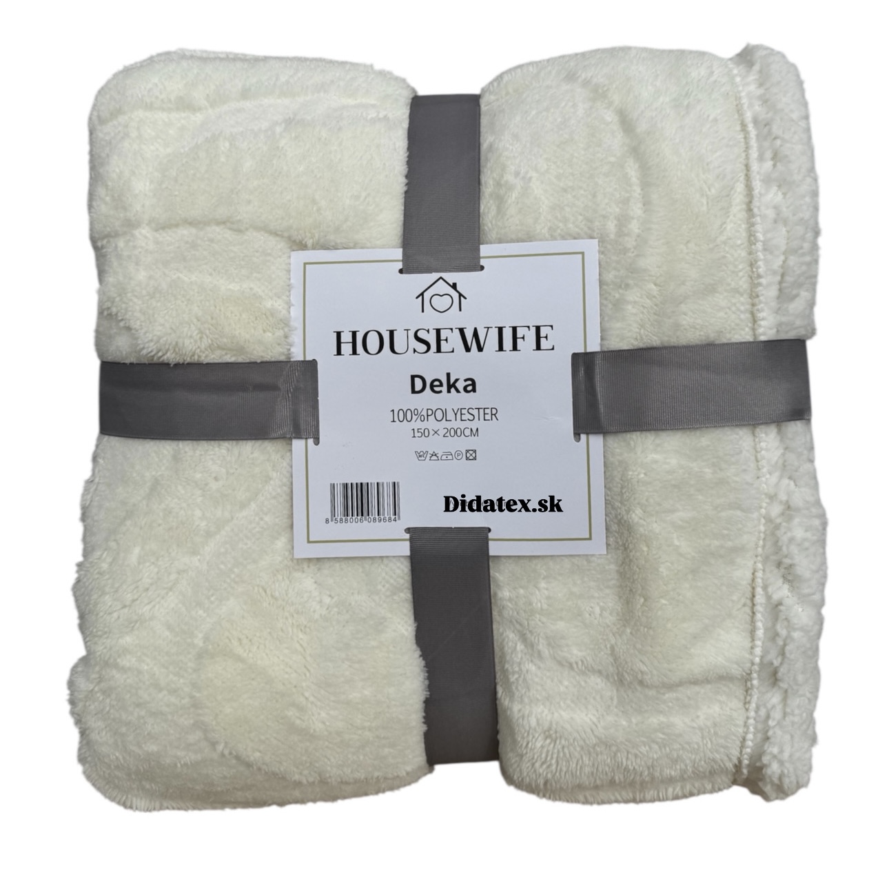 Fotografia produktu: HOUSEWIFE Barančeková deka ROYAL- WHITE Rozmer deka-prehoz: 200x230 cm
