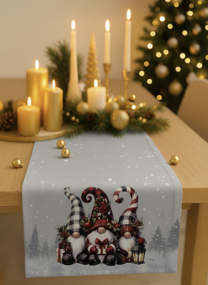 Fotografia produktu: Vianočná štola- Traja Trpaslíci Rozmer: 40x170 cm