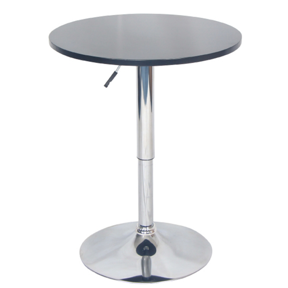 Fotografia produktu: Barový stôl s nastaviteľnou výškou, čierna, priemer 60 cm, BRANY 2 NEW