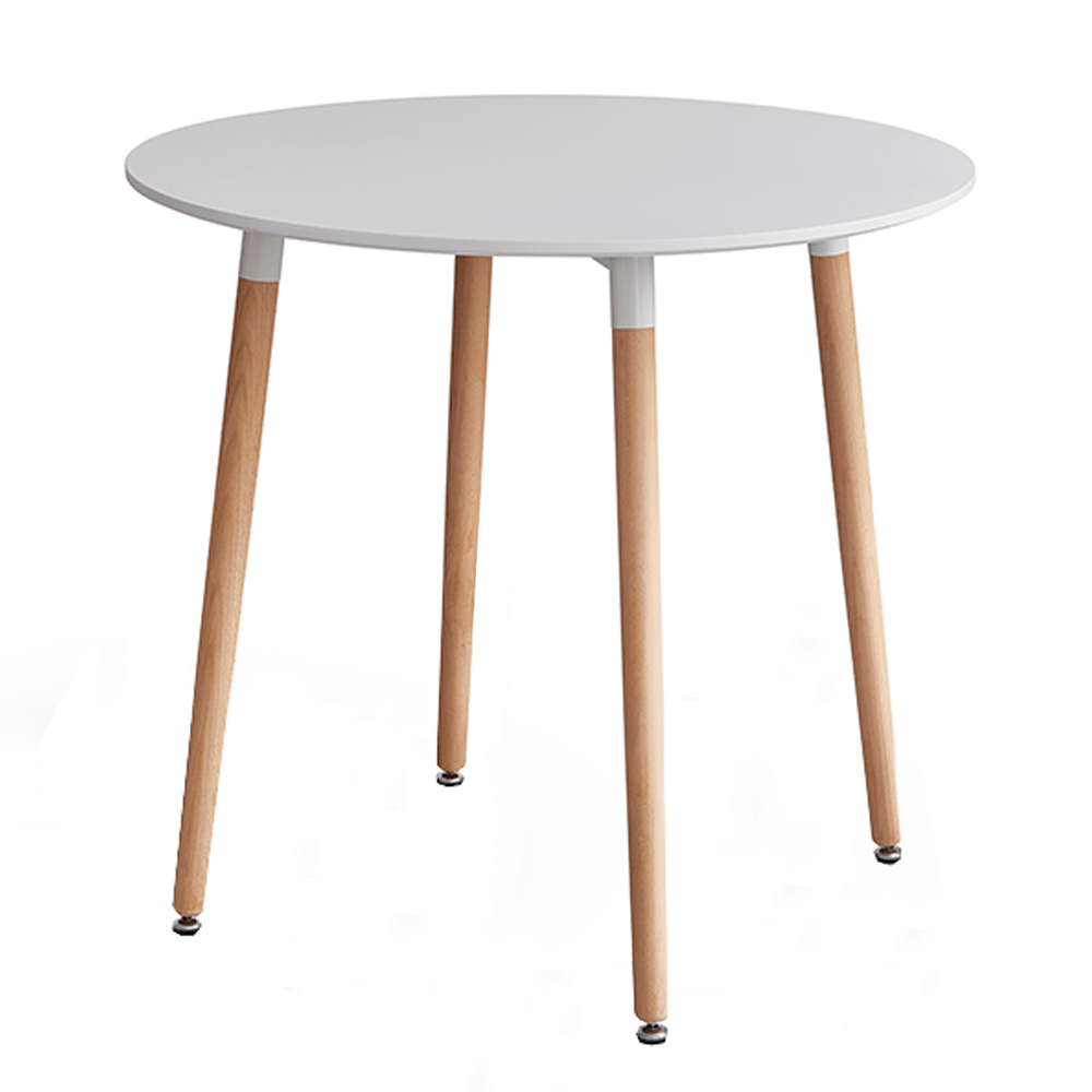 Fotografia produktu: Jedálenský stôl, biela/buk, priemer 80 cm, ELCAN NEW TYP 2