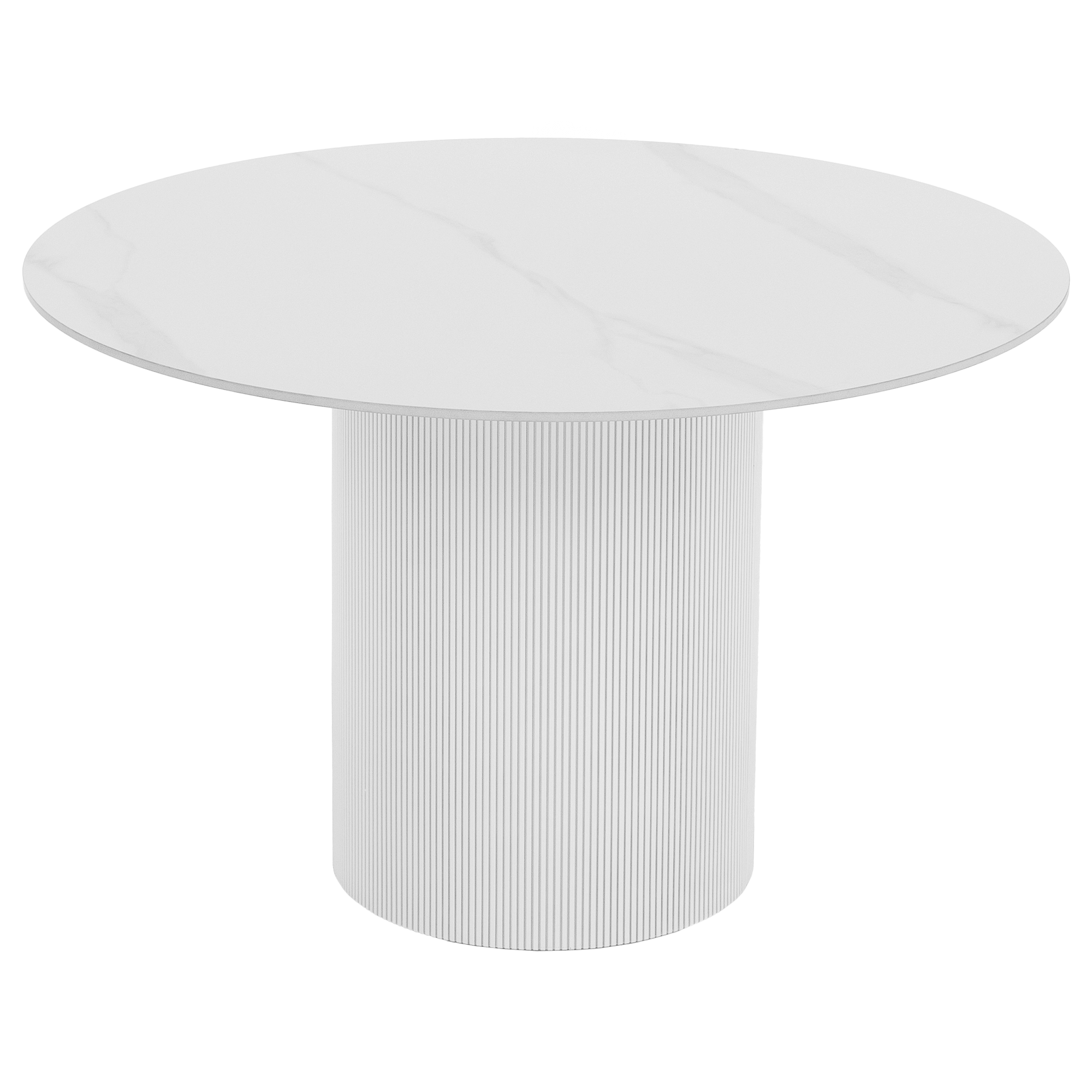 Fotografia produktu: Jedálenský stôl, biely mramor/MDF, priemer 120 cm, MAHIR TYP 1
