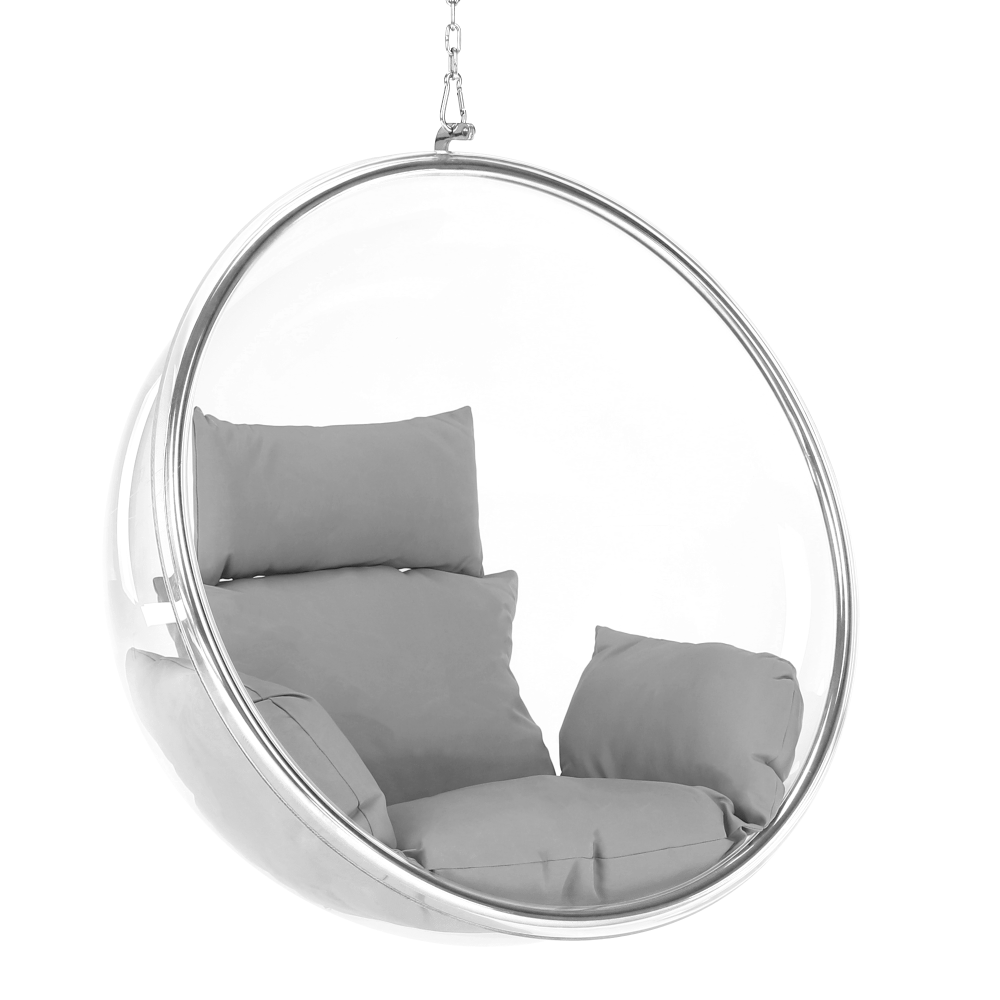 Fotografia produktu: Závesné kreslo, transparentná/strieborná/sivá, BUBBLE NEW TYP 1