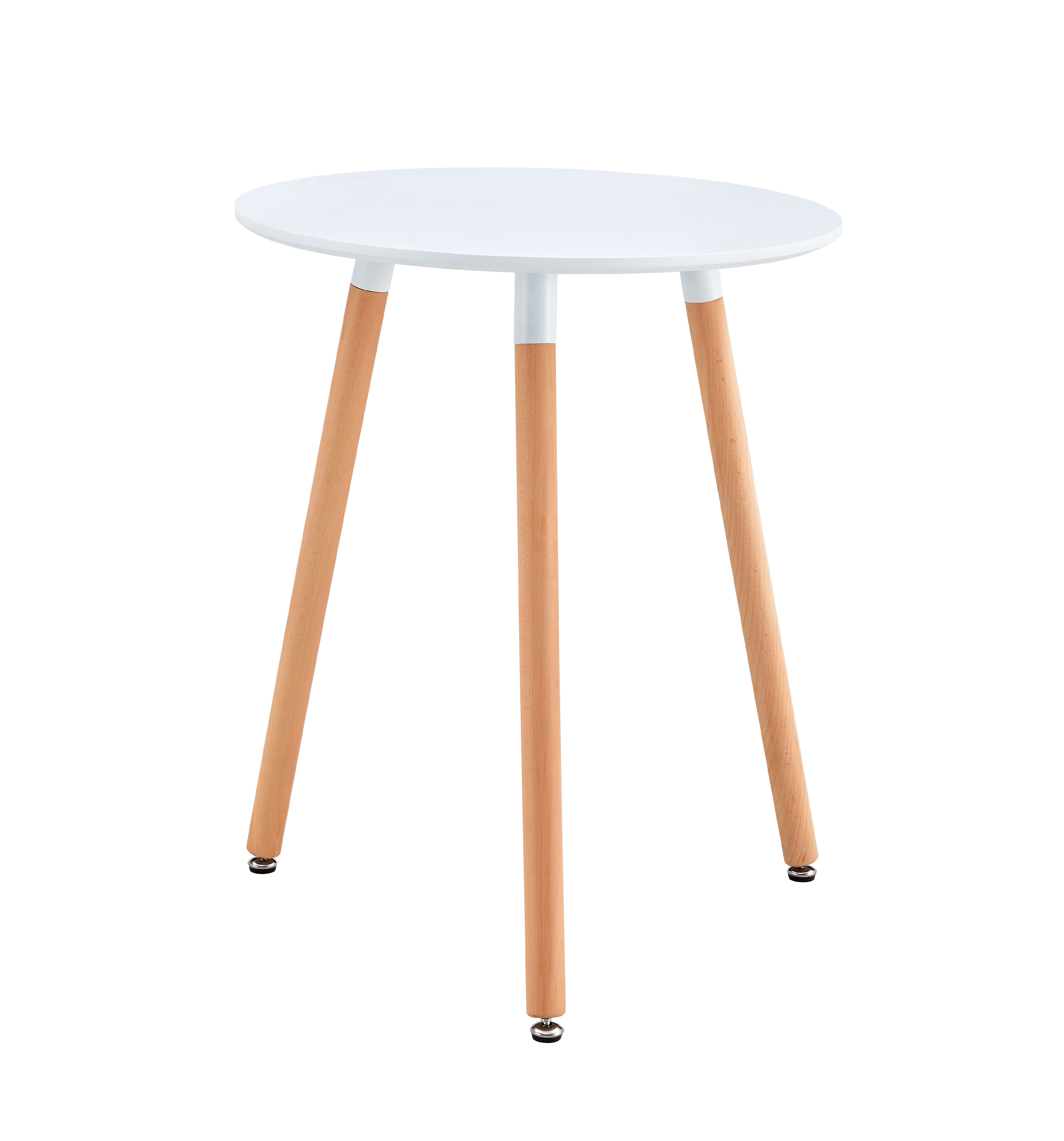 Fotografia produktu: Jedálenský stôl, biela/buk, priemer 60 cm, ELCAN NEW TYP 1