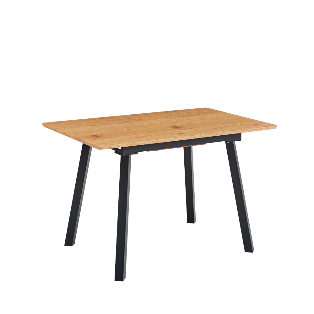 Fotografia produktu: Jedálenský rozkladací stôl, 120-160x80 cm, dub/čierna, DIRAN