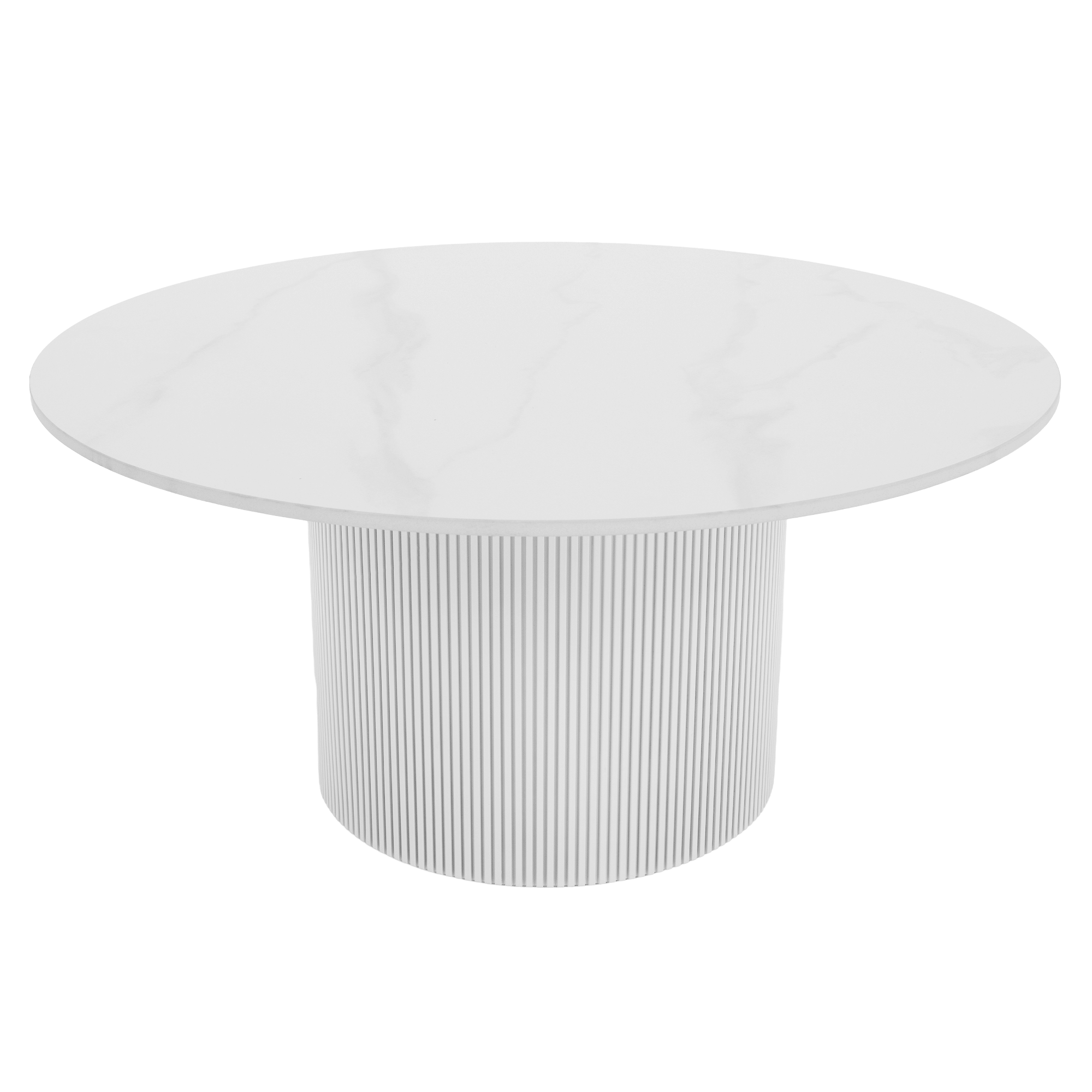 Fotografia produktu: Konferenčný stolík, biely mramor/MDF, priemer 80 cm, MAHIR TYP 1