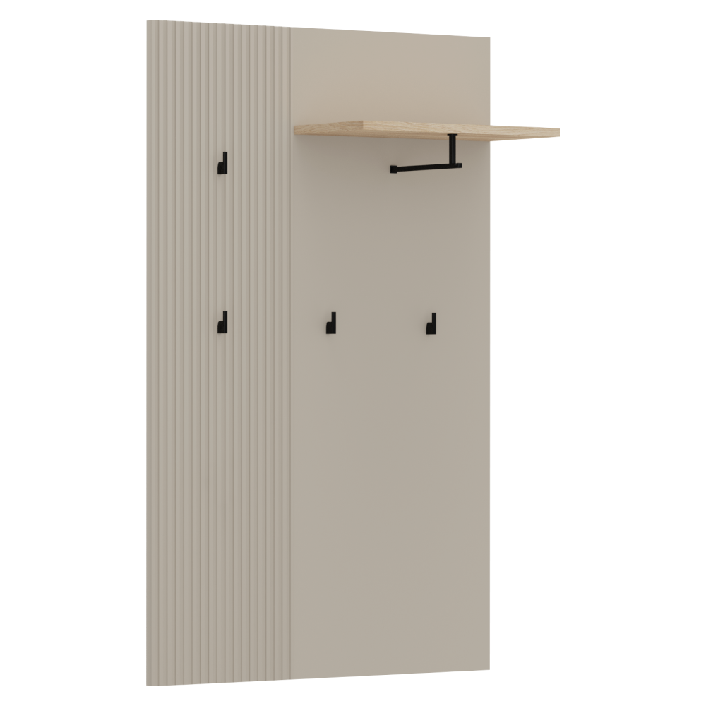 Fotografia produktu: Vešiakový panel 85, sivohnedá Taupe/dub silverjack, DOMCA