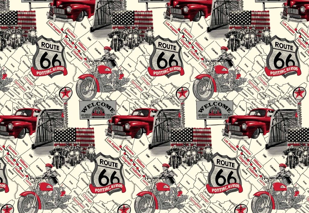 Fotografia produktu: Didatex ROUTE 66  detské bavlnené obliečky Obsah balenia: Štandardný rozmer 1x 140x200 + 1x 70x90