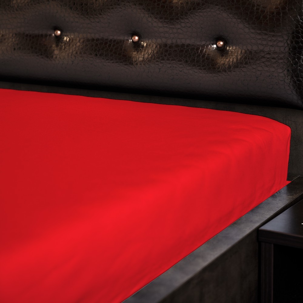 Fotografia produktu: Didatex Jersey plachta - červená 16 Rozmer: 120x220 cm