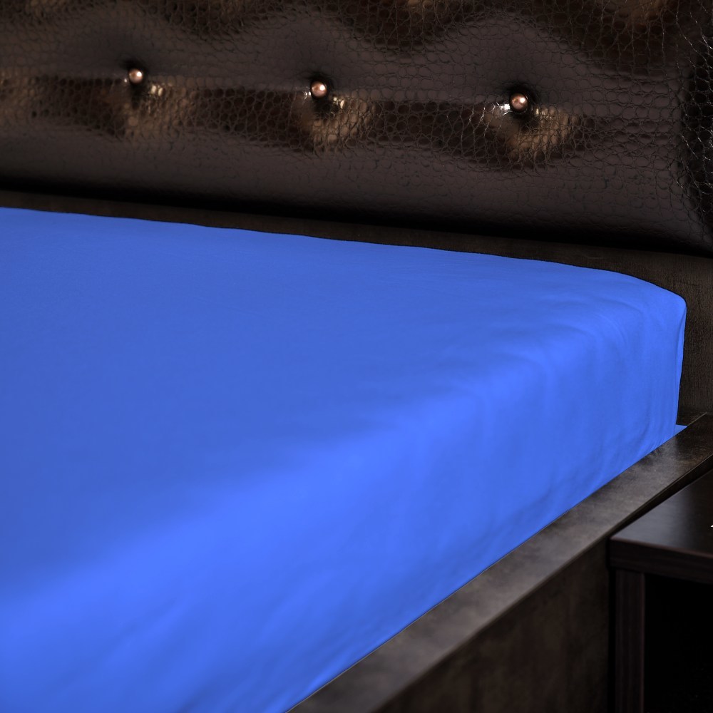 Fotografia produktu: Didatex Jersey plachta - modrá 17 Rozmer: 120x220 cm
