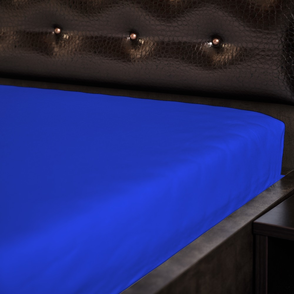 Fotografia produktu: Didatex Jersey plachta - modrá tmavá 10 Rozmer: 120x220 cm