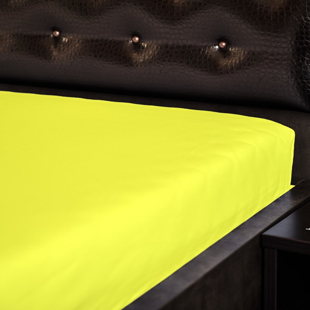 Fotografia produktu: Didatex Jersey plachta - žltá svetlá 26 Rozmer: 120x220 cm