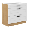 Spodná skrinka, biela/dub artisan, LULA 80 D 3S BB