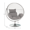bubble zavesne kreslo typ 2 siva koty op