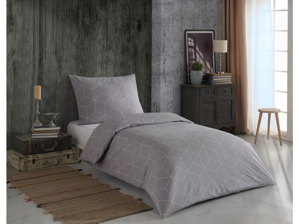 Alya Grey bavlněné povlečení DeLuxe 200x220 cm Set Balení - Didatex.cz