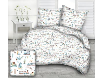 Dětské bavlněné povlečení WOLF WHITE (Rozmer obliečok 90x135 cm, Obsah balenia Set Balenie)