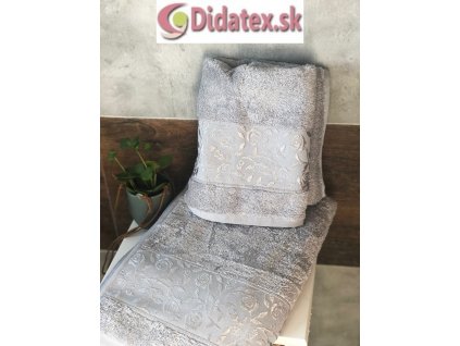 Bambusový ručník - osuška Šedá