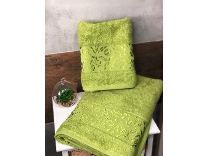 bambusova osuska uterak zelena