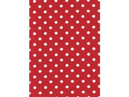 BODKY červené bavlněná látka DeLuxe