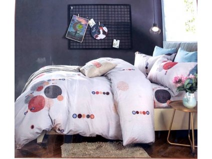 BAREVNÉ KRUHY krepové povlečení 140x200 cm 3 Set Balení