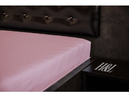 Jersey nepromokavá napínací plachta Růžová