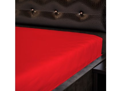 Jersey prostěradlo - červená 16 (Rozmer 60x120 cm)