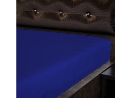 Jersey prostěradlo - modrá dark 9 (Rozmer 60x120 cm)