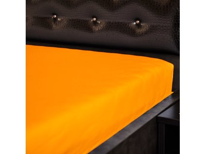 Jersey prostěradlo - oranžová 31 (Rozmer 60x120 cm)