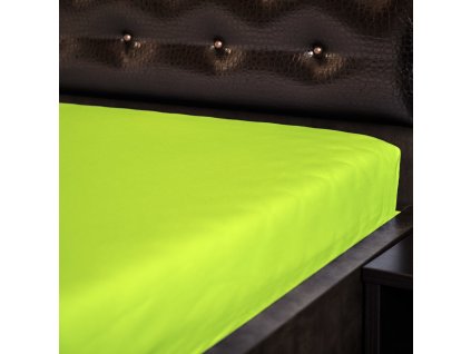 Jersey prostěradlo - wasabi 35 (Rozmer 60x120 cm)