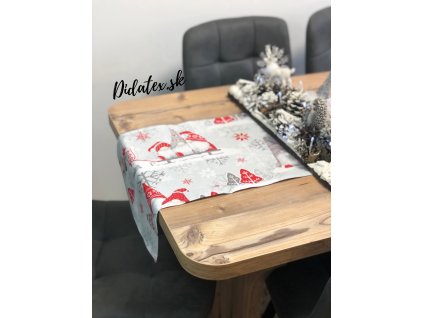 Vánoční štóla bavlněná - Vánoční skřítek červený