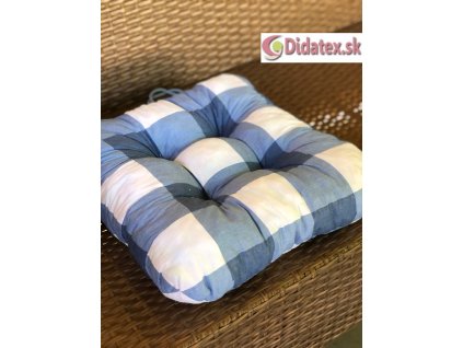 B - Podložka na židli - Modrá kostka