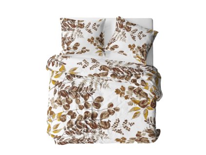 Bavlněné povlečení CINNAMON LEAF DeLuxe (Obsah balenia Štandardný rozmer 1x 140x200 + 1x 70x90)