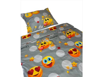 emoji grey obliecky z mikrovlakna 2