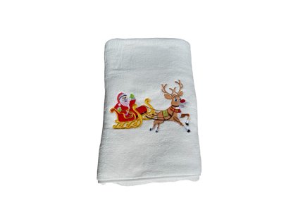 Ručník s mikroplyšem - Nicholas white (Uteráky rozmer 50x100 cm)