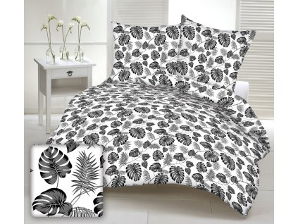 monstera list cierny krepove obliecky