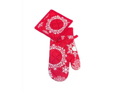 kuchynsky set vločka cervena