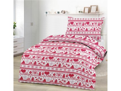 21378 x mas cervene bavlnene obliecky deluxe