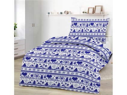 21381 x mas modre bavlnene obliecky deluxe