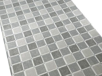 PVC ubrus -  Šedé Karo