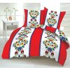 FOLK RED bavlněné povlečení DeLuxe (Obsah balenia Predlžený rozmer 1x140x220 + 1x 70x90)