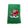 Ručník s mikroplyšem - Mikuláš zelený (Uteráky rozmer 50x100 cm)