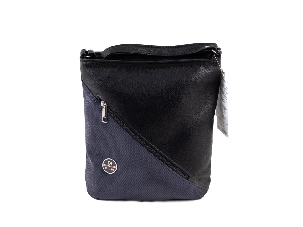 Crossbody šikmý zip modrá