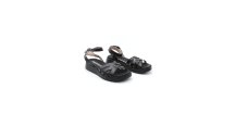 Černé kožené sandály WONDERS