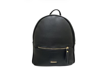 Černý batoh se zlatými zipy