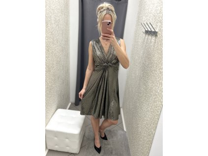 Šaty Morgan zlaté krátké