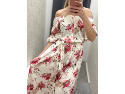 Šaty Samange růžový květ