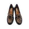 Černé mokasíny leopard