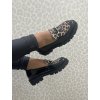 Černé mokasíny leopard