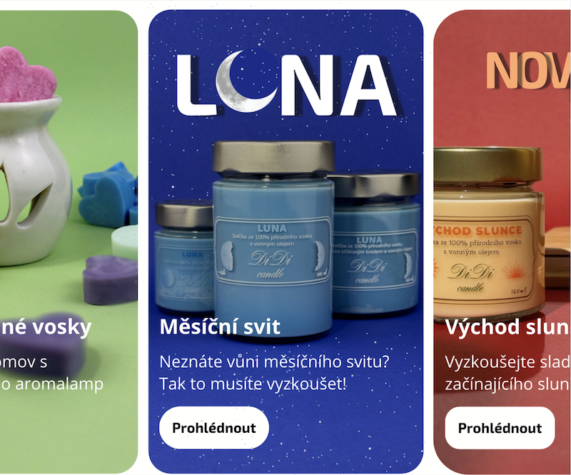 Svíčky s vůní Luna
